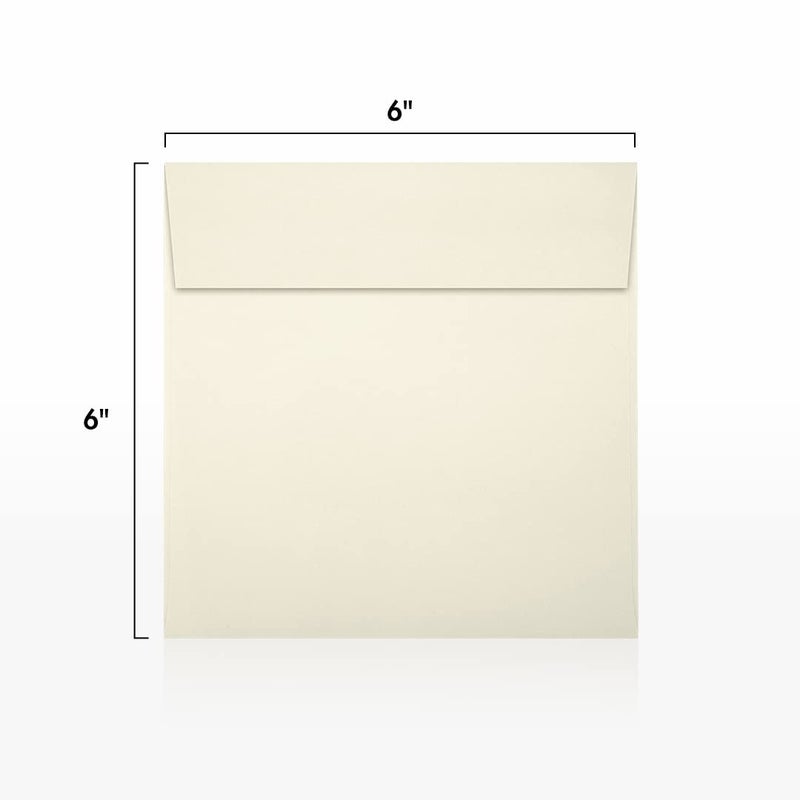 Envelopes.com 6 x 6 Square Envelopes w/Peel & Press - Natural (50 Qty.) | Perfect For Thank You Notes, RSVPs, Greeting Cards, Weddings or any Announcement | 70lb Text Paper | 8525-03-50 - Image 3